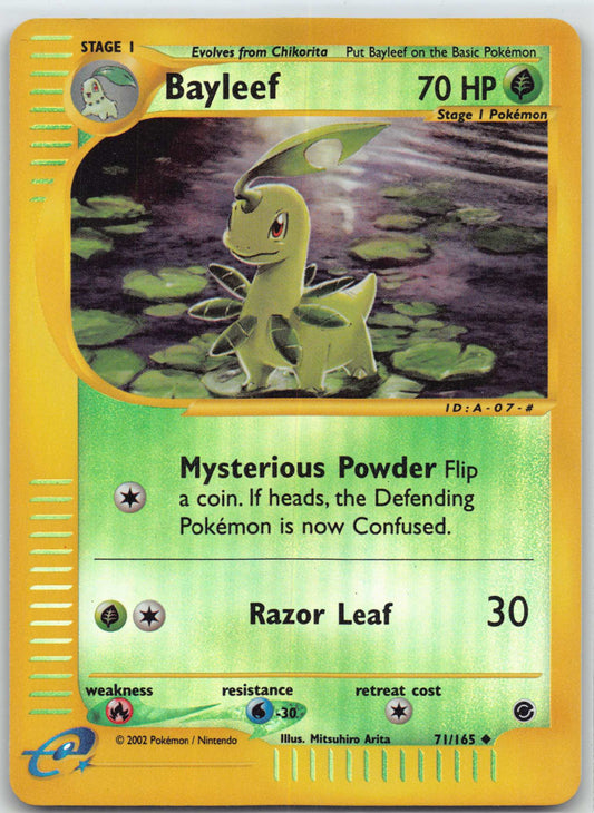 Bayleef 71/165 Uncommon Reverse Holo Expedition Base Set Pokemon LP