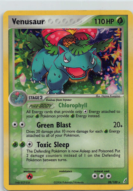 2007 Venusaur - 28/100 - Pokemon Crystal Guardians Holo Card NM