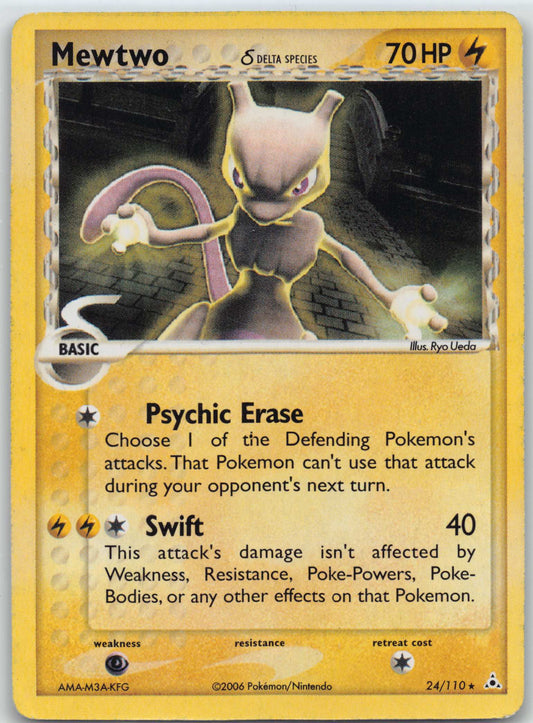 2006 Pokemon EX Holon Phantoms Mewtwo Rare #24/110