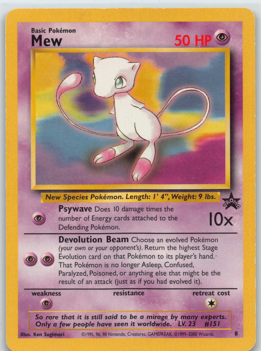 2000 Pokemon MEW BLACK STAR PROMO #8 NM/MT