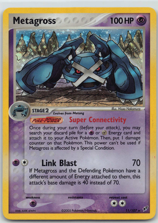 2005 POKEMON EX DEOXYS #11 METAGROSS-HOLO 11/107