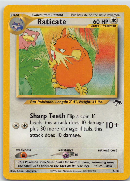 2001 POKEMON SOUTHERN ISLANDS PROMO #6/18 RATICATE