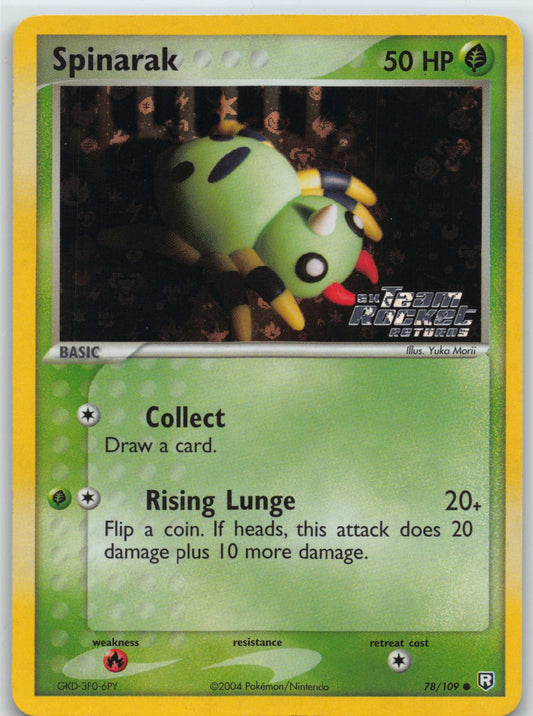 Pokémon TCG EX Team Rocket Returns Reverse Holo Spinarak 78