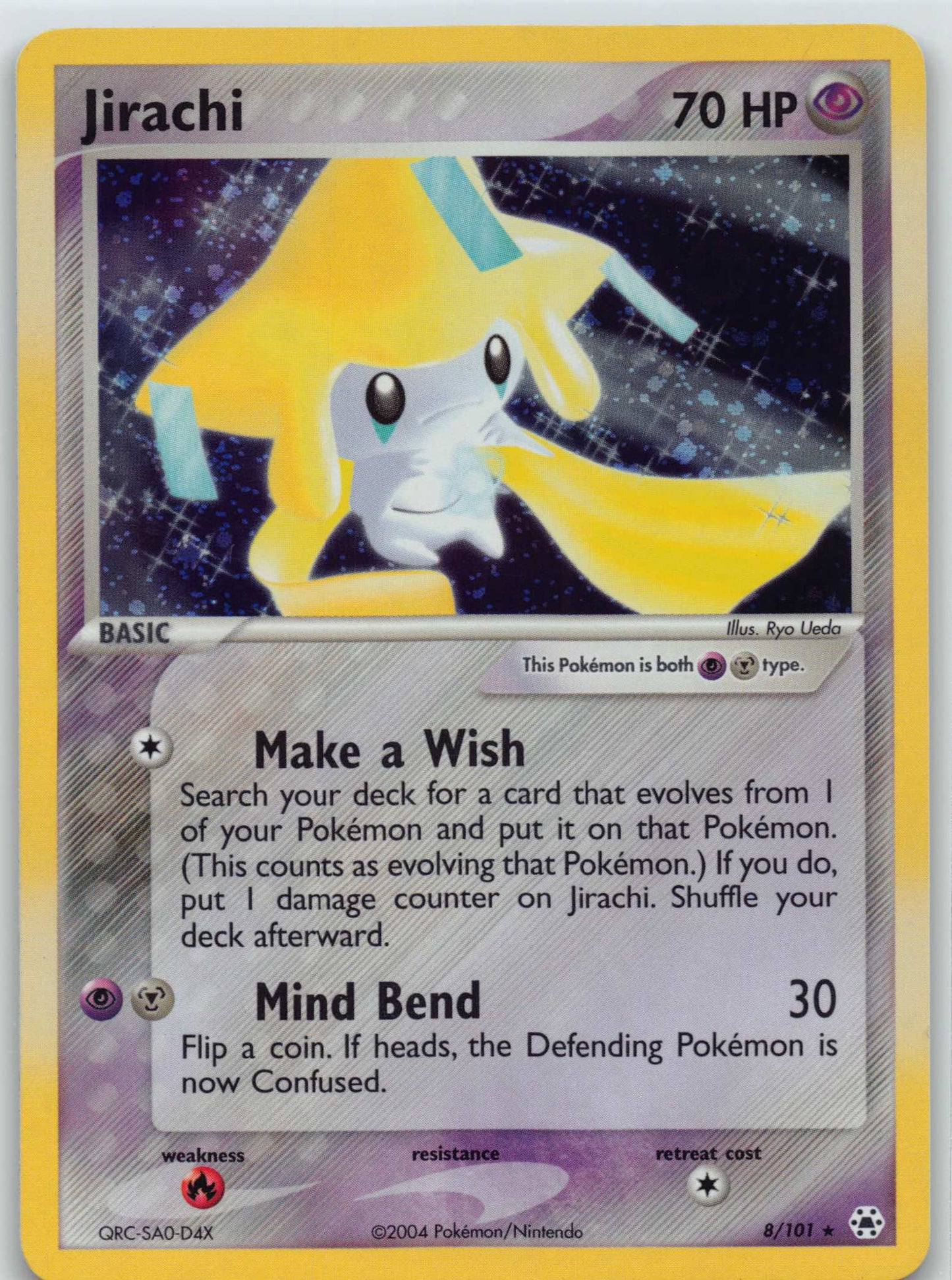 2004 POKEMON EX HIDDEN LEGENDS #8/101 JIRACHI-HOLO