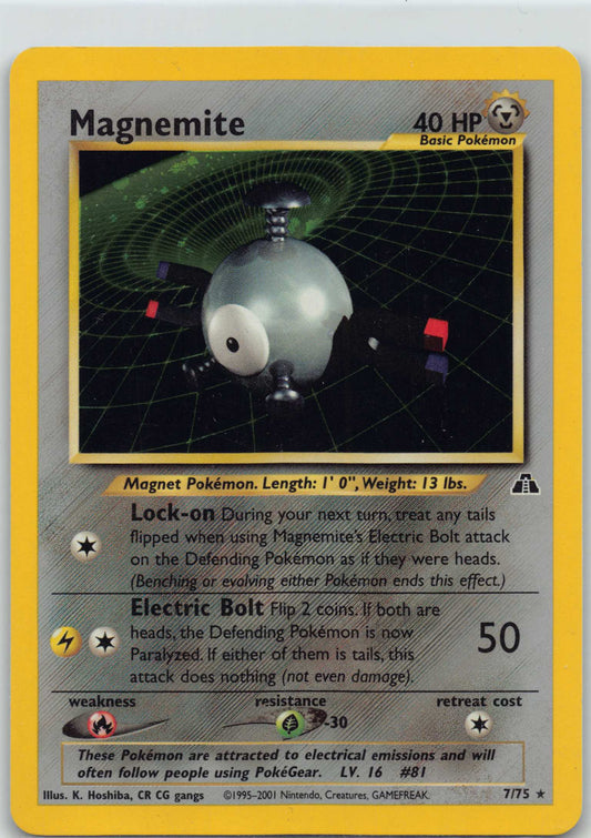 2001 POKEMON NEO DISCOVERY #7/75 MAGNEMITE-HOLO