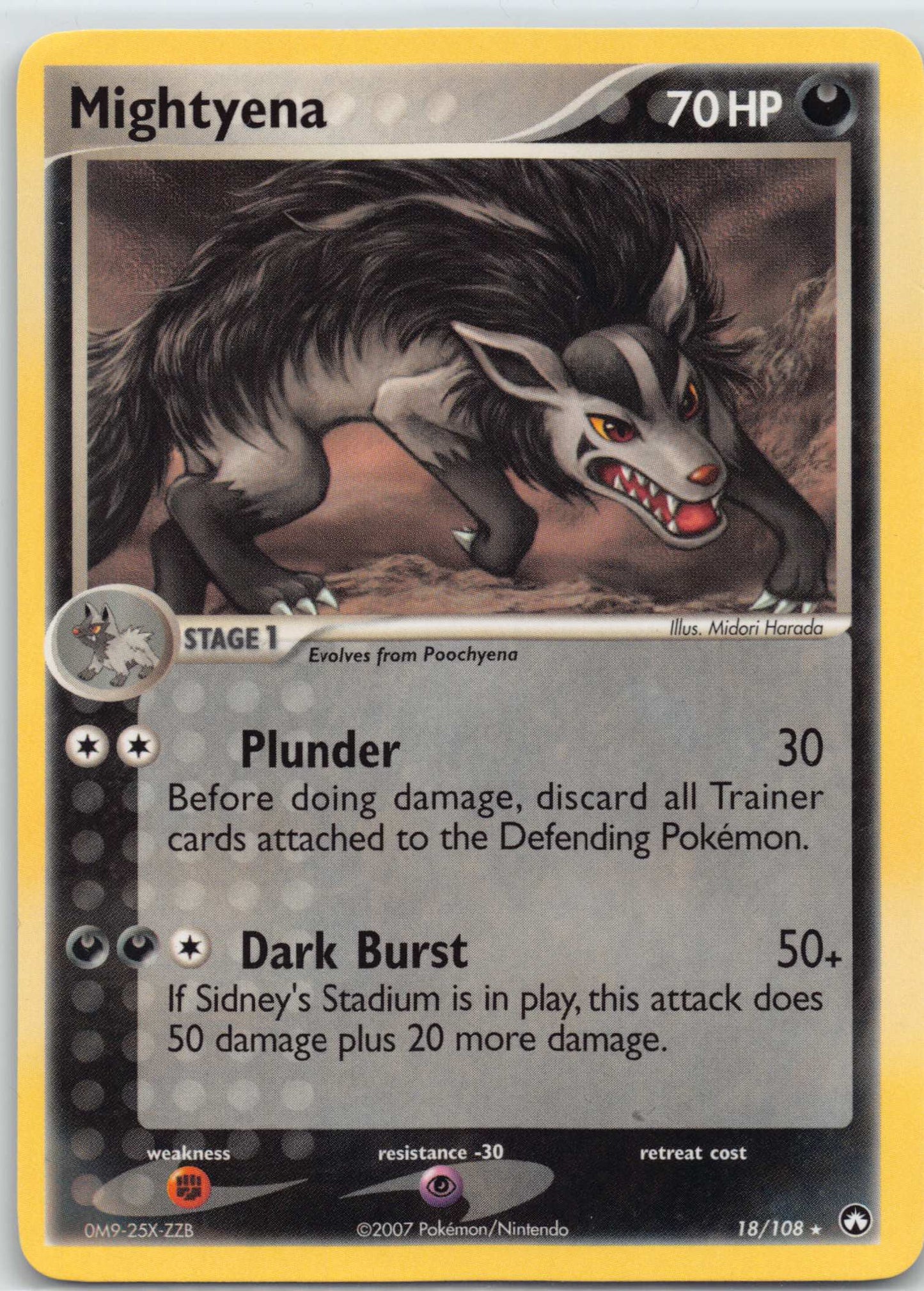 Pokémon TCG Mightyena EX Power Keepers 18/108