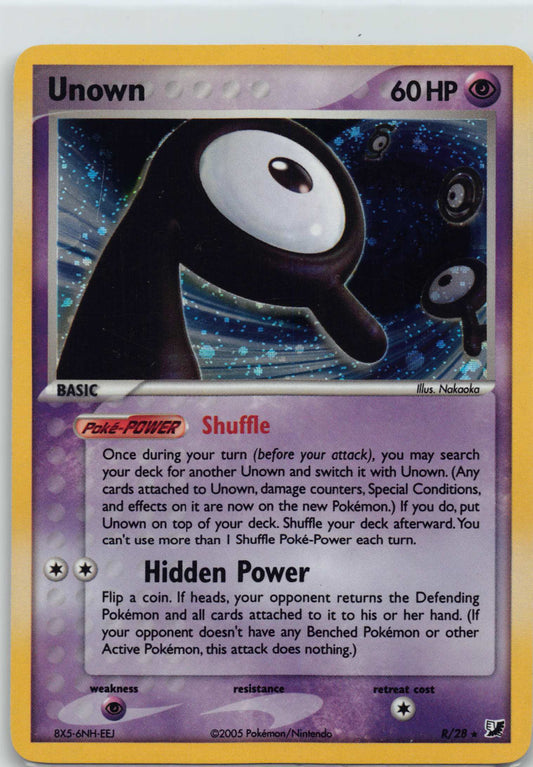Pokemon EX Unseen Forces Holo Unown R/28
