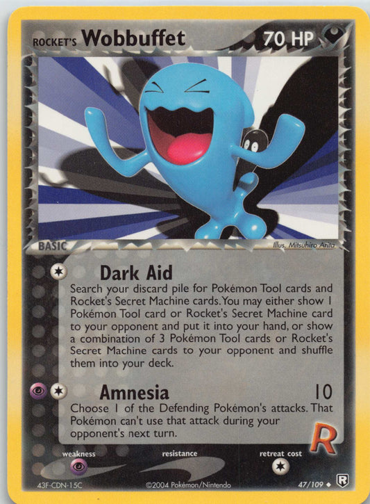 2004 POKEMON EX TEAM ROCKET RETURNS #47/109 ROCKET'S WOBBUFFET