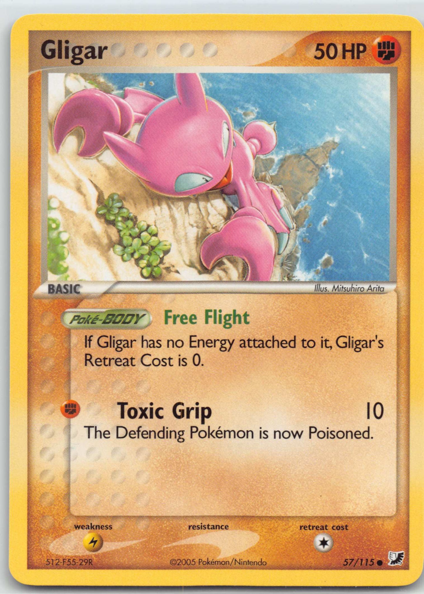 2005 Pokemon EX Unseen Forces Gligar #57/115