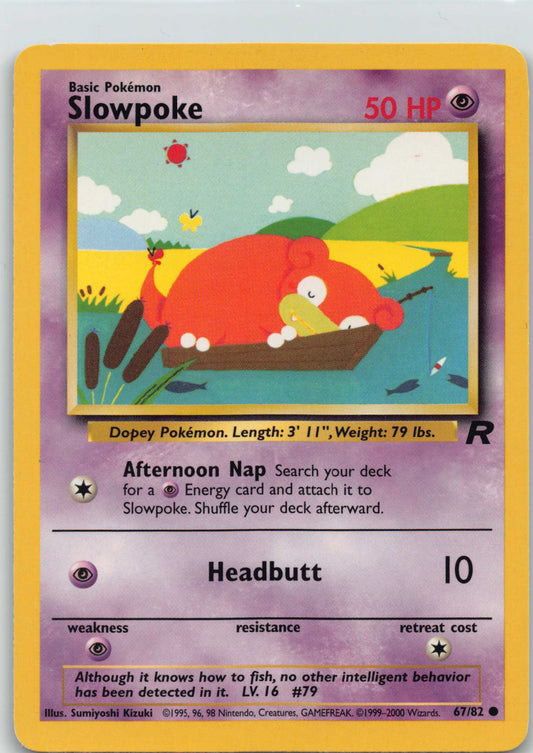 Pokemon Slowpoke 67/82 Team Rocket Non Holo