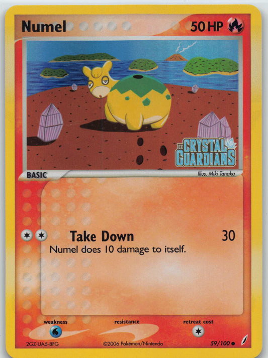2006 Pokemon Numel EX Crystal Guardians Reverse Holo Foil 59/100