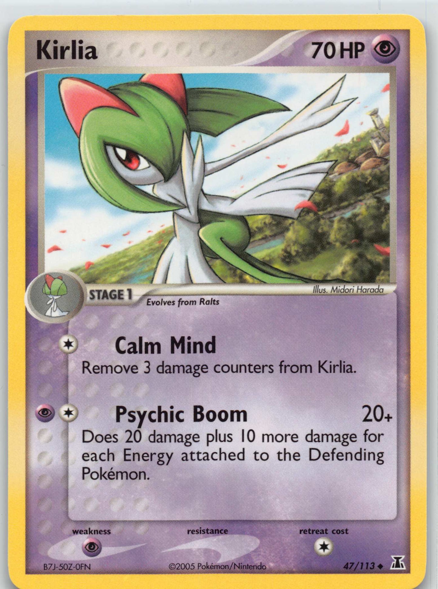 2005 Pokémon Card Kirlia 47/113 EX Delta Species Regular Uncommon