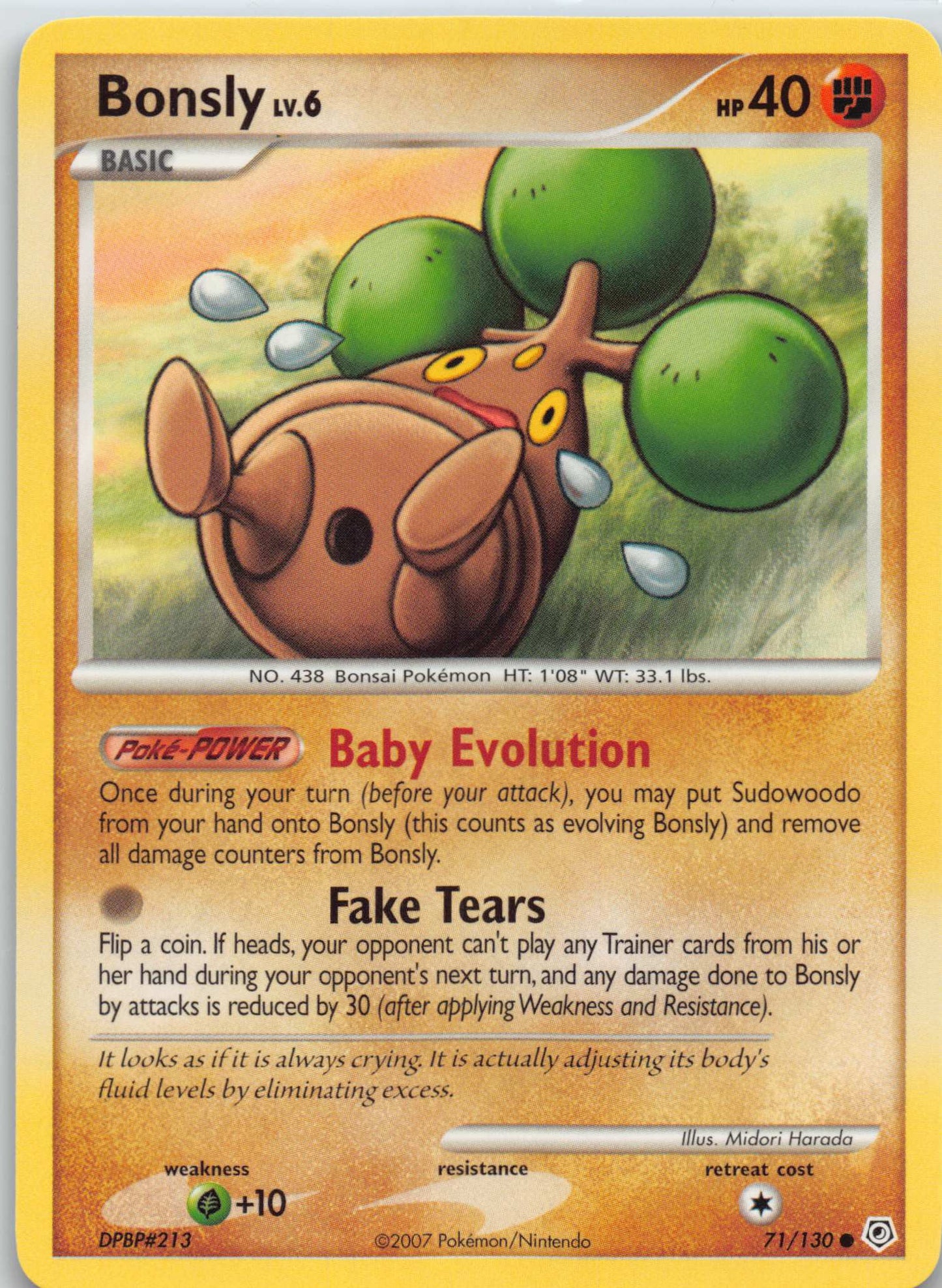 Pokemon - Bonsly - Diamond and Pearl - #71/130