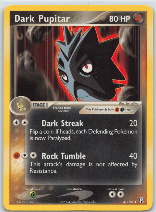 Dark Pupitar 41/109 - Pokemon EX Team Rocket Returns - NM