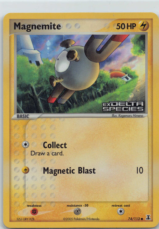 Pokemon Magnemite Reverse Holo EX Delta Species 74/113