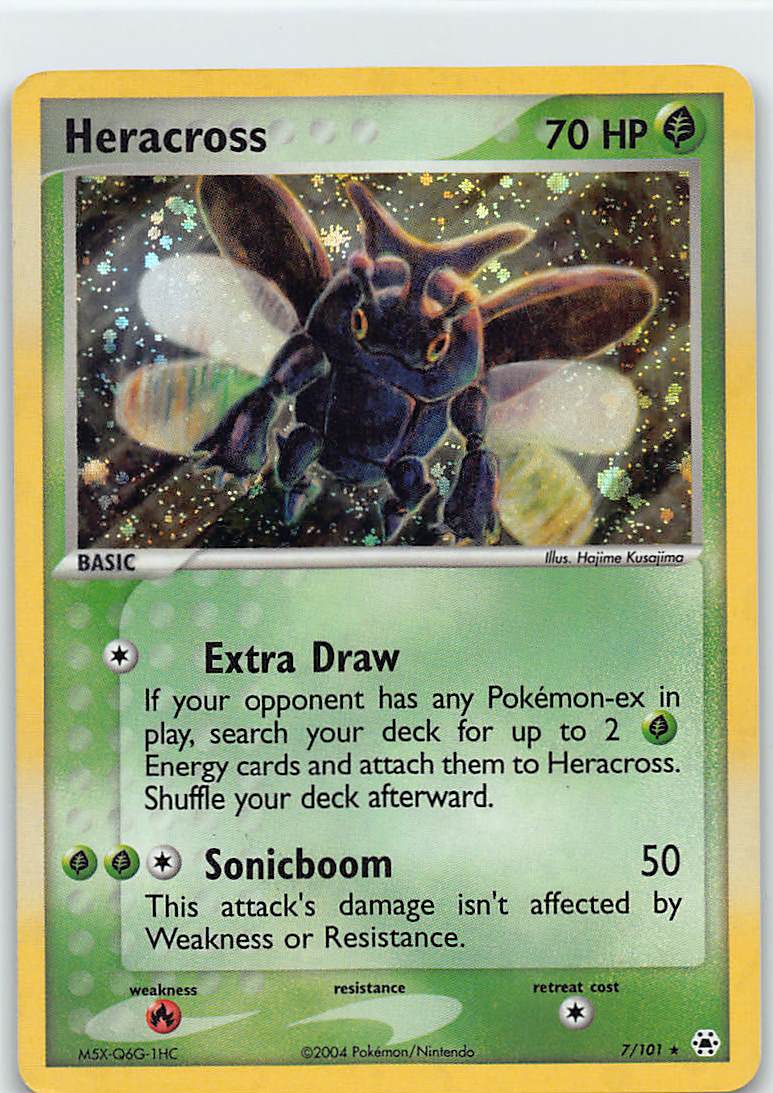 Pokemon 2004 EX Hidden Legends Heracross #7/101 Holo Rare