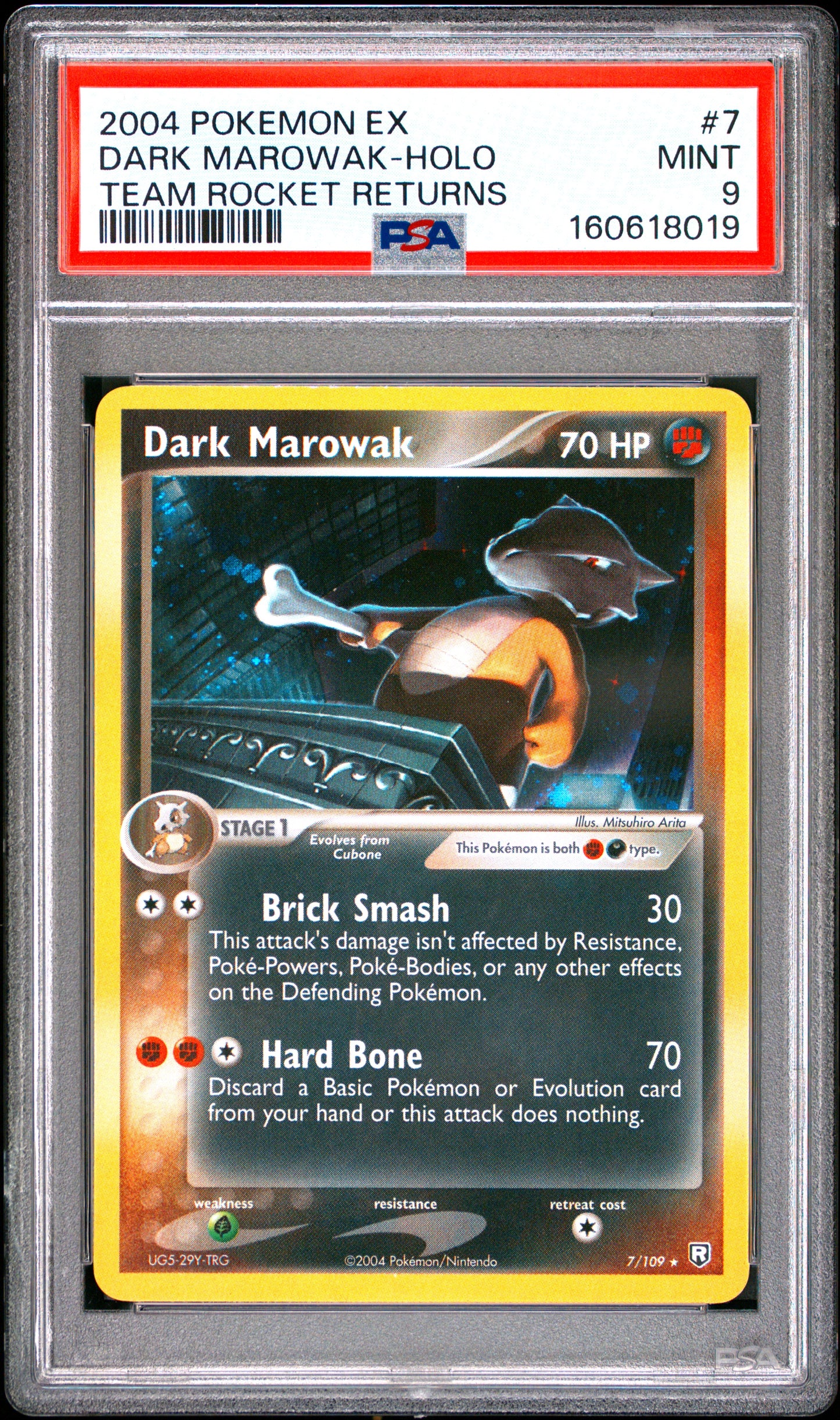 2004 POKEMON EX TEAM ROCKET RETURNS 7 DARK MAROWAK-HOLO