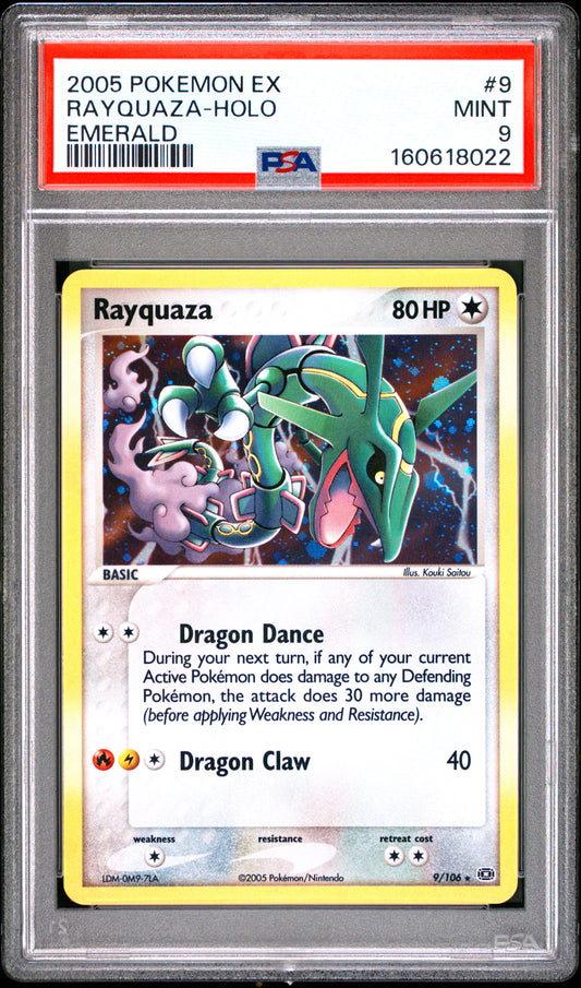 2005 POKEMON EX EMERALD 9 RAYQUAZA-HOLO