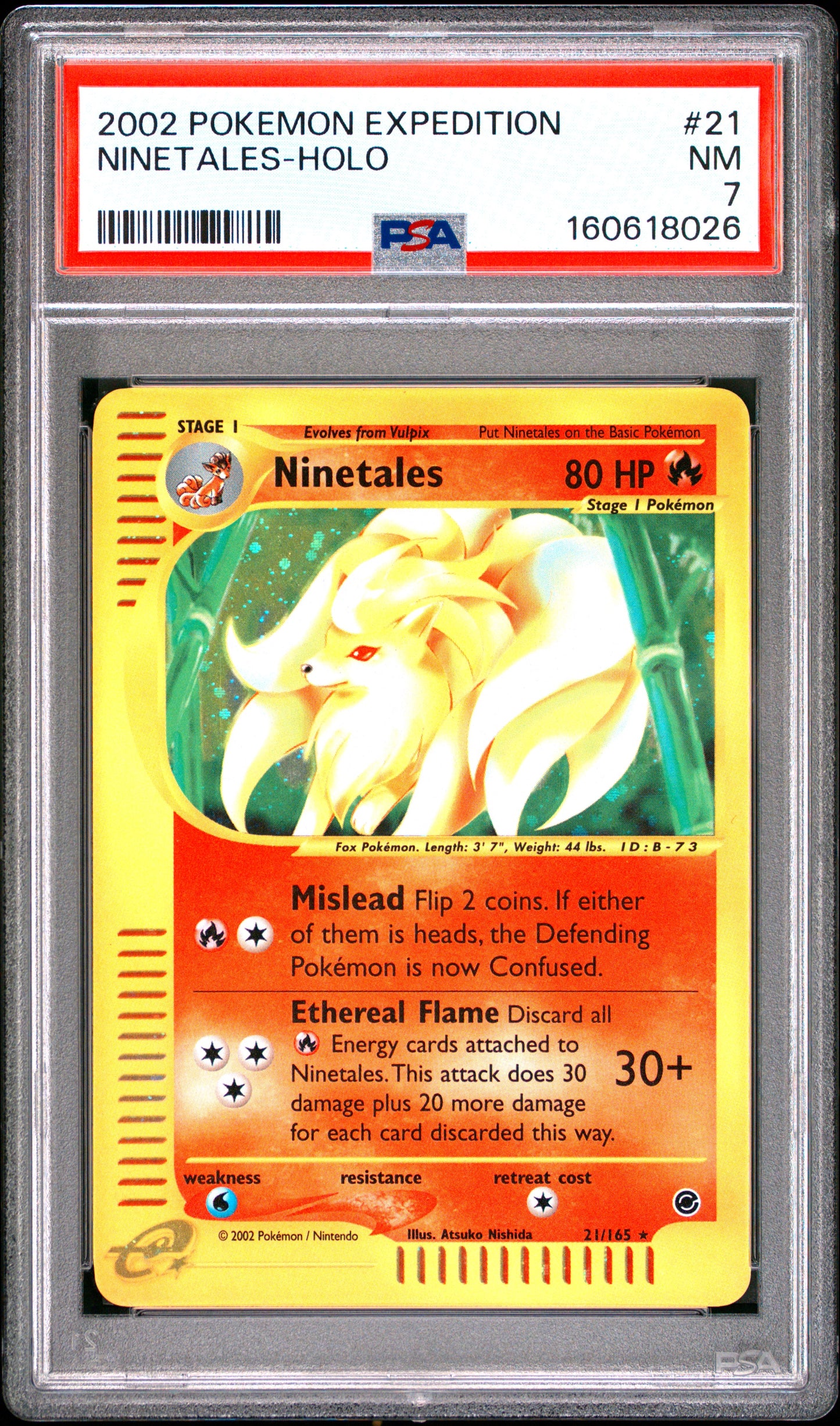 2002 POKEMON EXPEDITION 21 NINETALES-HOLO