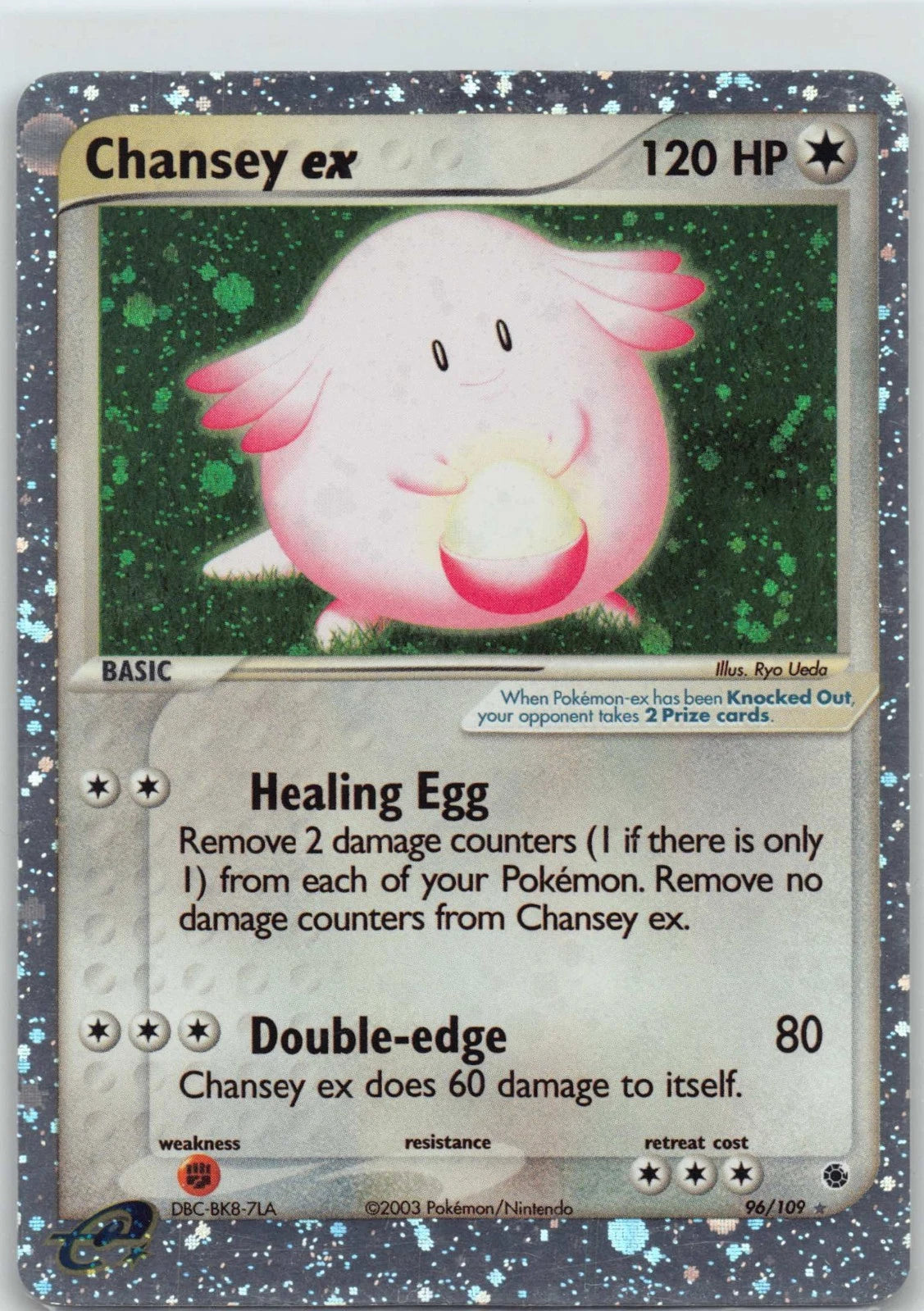 Pokémon TCG Chansey ex EX Ruby & Sapphire 96/109 Ultra Rare Holo - Swirl - LP