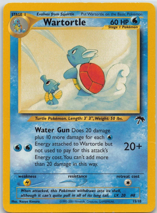 Pokémon Vintage Southern Islands Wartortle 15/18 Rare WotC Promo
